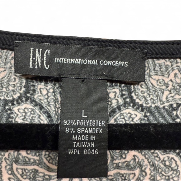INC International Concepts Paisley Keyhole Dress - Size Large - Picture 3 of 7